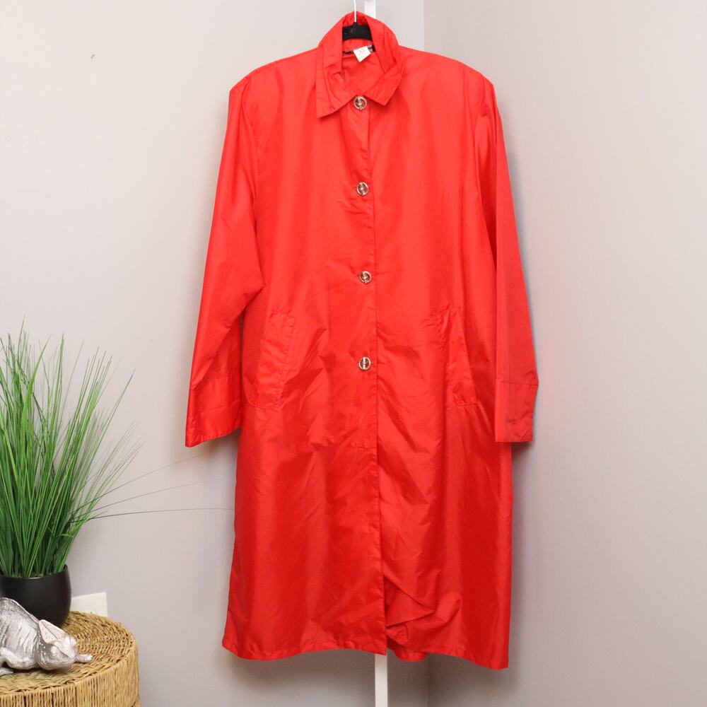 Vintage Aqua Sheen Lightweight‎ rain coat size Petite Large